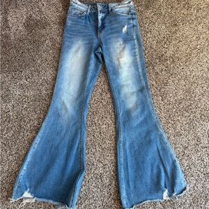 Chic Blue Flare Jeans for Women